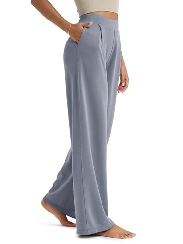 Image of ODODOS Modal Soft Wide Leg Pants for Women High Waist Casual Relaxed Pants with Pockets-27 /29 inch / 31 inch Inseam