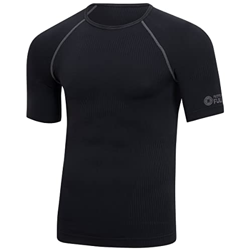 Noru Full Cool Short Sleeve Top - Moisture-Wicking Athletic Base Layer Shirt Black