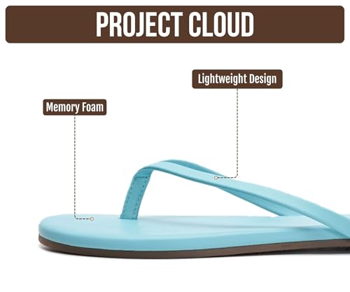 Image of Project Cloud Flip Flops for Women Footwear- Lightweight and Memory Foam Insole Sandals for Women 2026 - Durable Non-Slip Beach Essentials Flats for Women Sandals (Foundations)