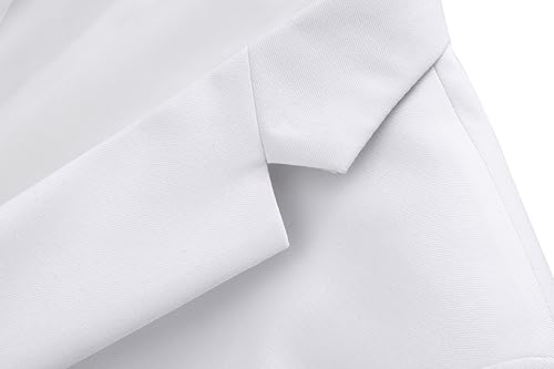 Mogu Mens Slim Fit One Button Casual Blazer Jacket Us Size 42 (Label Asian Size 5Xl) White #TOP3