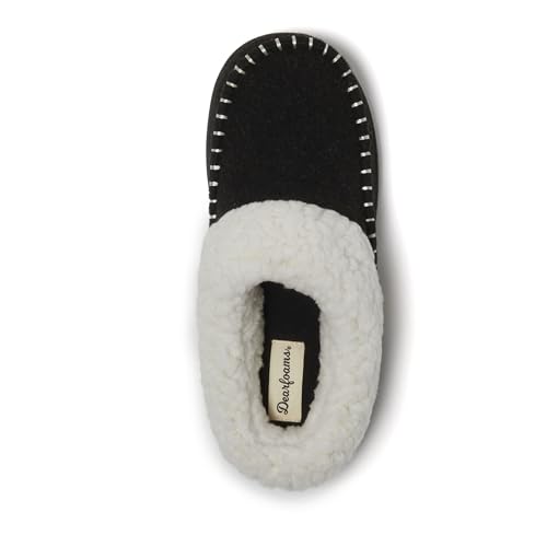 Image of Dearfoams Women's Nyla Felted and Plaid Moc Toe Clog