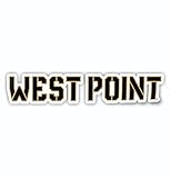 US Military Academy Block 'West Point' Black & Gold Car Decal Bumper Sticker