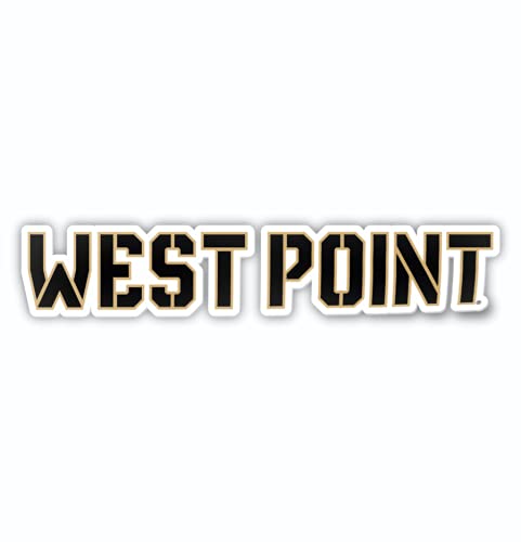 US Military Academy Block 'West Point' Black & Gold Car Decal Bumper Sticker