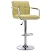 UnfadeMemory Barstuhl Stoffbezug Barhocker mit Armlehnen Verchromter Stahlrahmen Barstühle mit Gasdruckfeder Höhenverstellbar 360 Grad Drehbar 53 x 52 x (92-112) cm (Grün, 1 Stück)