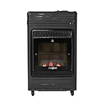 WARMGLOW Living Flame Gas Heater - Heat Adjustable 3.8KW Indoor Heaters for Home with Easy Ignition - 21mm Regulator