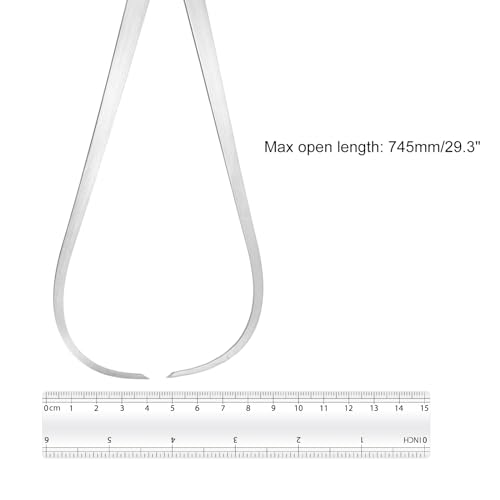 Kozelo Außenmessschieber - [16 Zoll] Messwerkzeug aus rostfreiem Stahl mit Reibungsgelenk zur Größenmessung, silberfarben