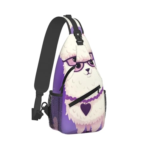 Sac de poitrine alpaga violet idéal pour la randonnée