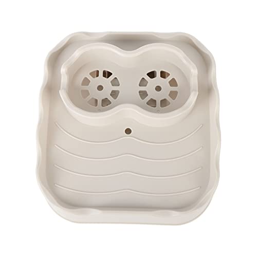 Hot Tub Table Tray, Anti Slip Adjusting Hot Tub Tray Table with Drain Holes, Removed Attachable Cup Holder and Refreshment Tray Hot Tub Accessory for Swimming Pools (WHite)