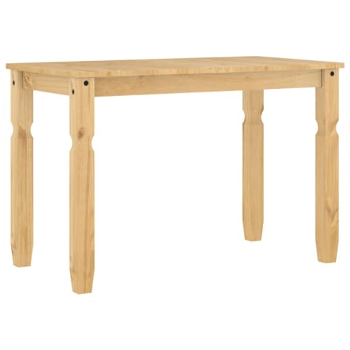 vidaXL Mesa de Comedor Corona Madera Maciza de Pino 112x60x75 cm, Mesa de Cocina, Muebles de Comedor, Mesa de Comedor de Granja, Mesa de Restaurante