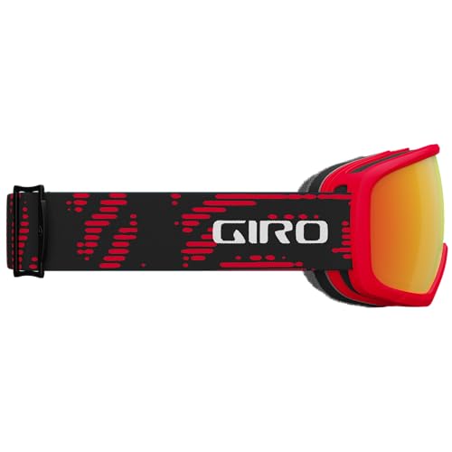 Image of Giro Adult and Youth Ringo Ski and Snowboard Goggles - Red Reverb Strap with Vivid Ember Lens