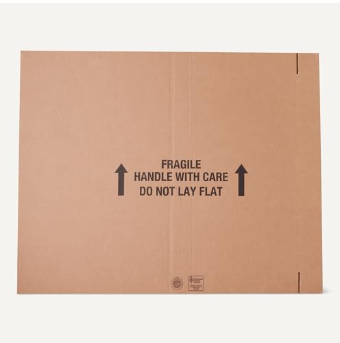 Image of Amazon Basics TV Moving Box for 50-inch TV, Picture and Mirror, Heavy Duty Shipping Container, 48 x 4 x 33 inches, 3 Pack