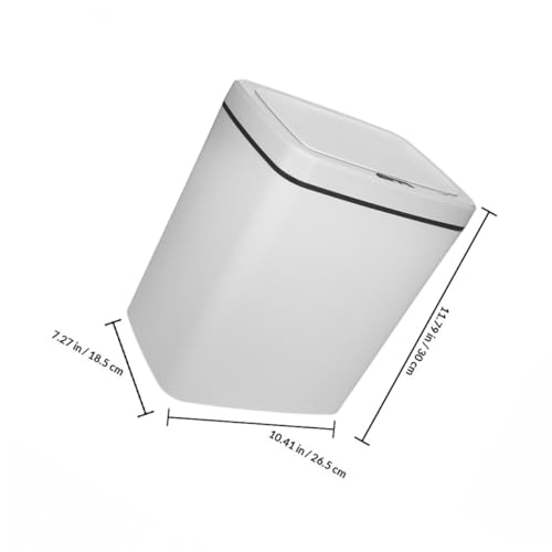 Bote de basura rectangular inteligente Luxshiny blanco miniatura 2