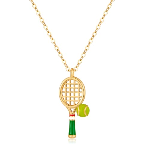 COORWEEL Tennis Necklace for Women Dainty Sports Accessories Sports Themed Statement Jewelry Gifts