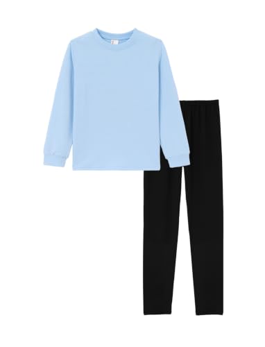 Image of PATPAT Little Girls Clothes Crew Neck Leopard Color Block Sweatshirt and Leggings Girls Outfits Size 4-12Y