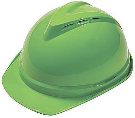 Hard Hat, FrtBrm, Slottd, 6Rtcht, Lime Grn
