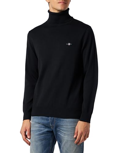 Gant Para Hombre. 8030563 Jersey Cuello Cisne Negro (M), Casual, AlgodóN