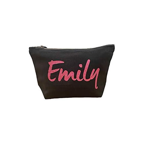 Personalised Black Makeup Accessory Wash Bag Cover