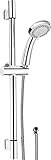 grohe brausegarnitur mit thermostat PRODUKT-DETAILS: Brauseschlauch-Länge: 150 cm | Wandstangen-Länge: 60 cm | Kopf-Größe: Ø 85,5 mm | Anzahl Strahlarten: 3 | Durchflussmenge: 11 l/min (3 bar) | Durchflussmenge (mit Wasserspareinsatz): 7 l/min (3 bar) | Wassereinsparung: 35 %