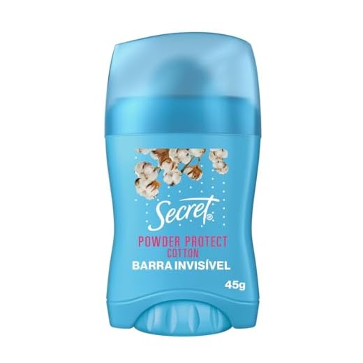 Desodorante Antitranspirante em Barra Secret Proteção de Algodão 45g