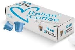 Italian Coffee Decaffeinated "DEK" capsules compatible with Nespresso machines (Decaffeinated Espresso, 100 pods)