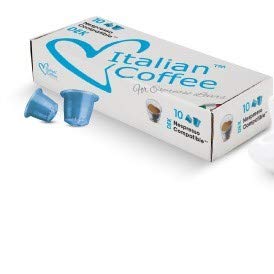 Italian Coffee Decaffeinated "DEK" capsules compatible with Nespresso machines (Decaffeinated Espresso, 100 pods)