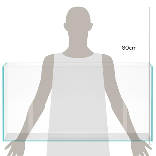 Image of LANDEN 120P 105 Gallon Rimless Low Iron Aquarium Tank, W47.2xD23.6xH23.6 in(120x60x60cm) 12mm Thickness with Black Nano Foam Leveling mat Included