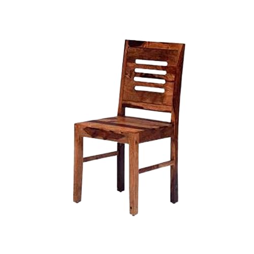 Image of Solid Sheesham Wood Dining Chairs Set of 2 | Solid Wood Dining Chairs | Wooden Study Chairs Set of 2 for Study Room | Wooden Chairs | Set of 2 | Brown Finish