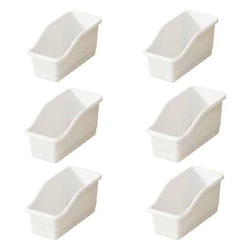 RAIN QUEEN 収納ボックス 白 収納カゴ 小物収納 収納ケース 小物 卓上収納ケース 小物入れケース 収納バスケット 整理整頓 キッチン収納 押入れ収納 6個セット