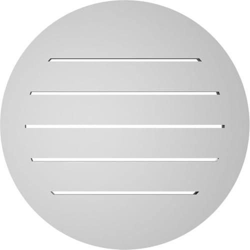 20"W x 20"H Round Surface Mount Signature Urethane Gable Vent: Functional, w/ 2"W x 1-1/2"P Brickmould Frame, Primed Tan by Signature Urethane - Image 4