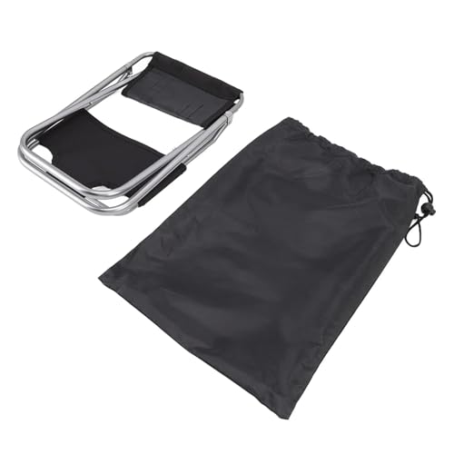 Cyrank Sedie Pieghevoli per Esterno, Mini Sedia Portatile con Schienale Sgabello da Campeggio Pieghevole in Lega di Alluminio Multifunzionale Piccola Sedia da Esterno per Barbecue da Pesca