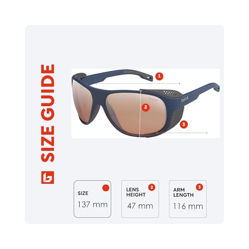 Bolle Graphite Wraparound Sunglasses for Men for Women +BUNDLE with ACCESSORY EYEWEAR KIT3