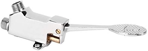 Foot Pedal Faucet for Sink - Yosoo Brushed Copper Finish Hands-Free Faucet with Pedal Accessories, Ideal for Bathroom or Kitchen Use