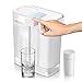 PHILIPS GoZero Next-gen Instant Water Filter Pitcher, Rechargeable Battery, Mirco-X Clean Technology, 3L 12 Cups, 1L/min Fast Flow, Countertop Filtered Water Purifier Jug for Tap Water, 1 Filter