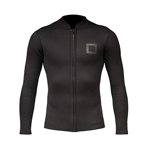 Surf Squared Mens Wetsuit Top Jacket 2mm or 3mm - Neoprene Long Sleeve for Warmth & Comfort Extended Back Flap - Ideal for Surfing Snorkeling & Watersports - 2X-Large - 2MM