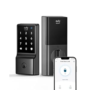eufy Security Smart Lock C210, Keyless Entry Door Lock, Built-in WiFi Deadbolt, Smart Door Lock, No Bridge Required, Easy Installation, Touchscreen Keypad, App Remote Control, 4 AA Batteries Included