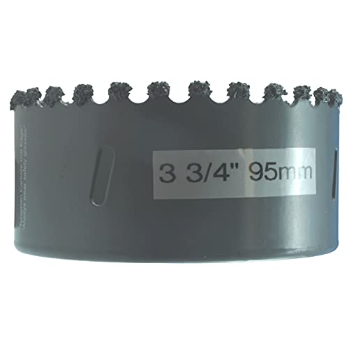 Carbide Hole Saw Bit 95mm for Concrete 3 3/4 in Hole Saw for Plasterboard 95mm Hole Saw for Recessed Lighting Cement Backer Board Brick Fiberglass Pavers and Cement Block For PVC Pipes