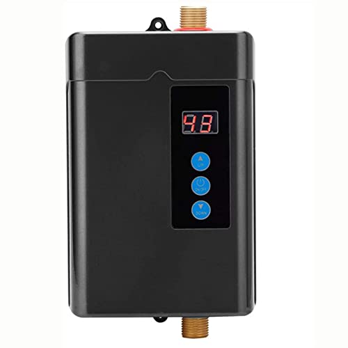 QBREZA Mini Riscaldatore di Acqua Riscaldatore di Acqua Istantaneo Riscaldatore di Acqua Elettrico Riscaldatore di Acqua Domestico Istantaneo,Black