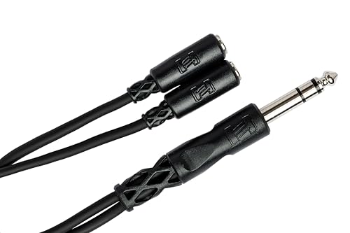 Hosa YMP-234 Cable adaptador de audio 1/4 TRS a 2x 3.5 mm miniatura 2