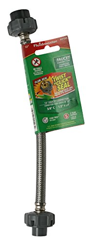 Fluidmaster B1F12Cs Click Seal Faucet Connector, Braided Stainless Steel - 3/8-Inch Compression Thread X 1/2-Inch F.i.p. Thread, 12-Inch Length #TOP3