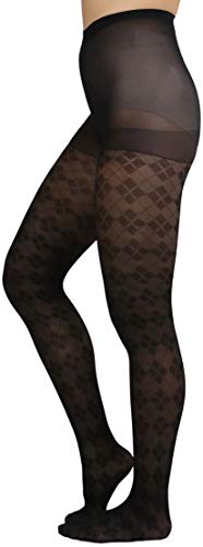 Image of ToBeInStyle Women's Argyle Checkered Diamond Rhombus Net Opaque Sheer Tights Pantyhose