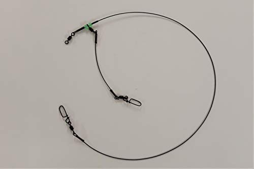 Single Drop Leader Acero para Pesca 2 ft 90lb miniatura 1