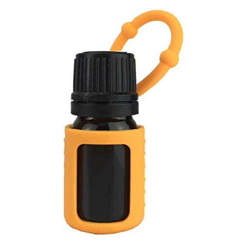 Lurrose 6pcs Luva de Silicone para Frasco de Óleo Essencial Estojo de Proteção de Silicone para Aces