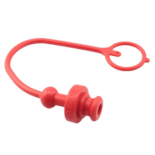 Image of 2Sets Hydraulic Coupler Dust Cap ISO A Hydraulic Coupler Male Dust Cap and Female Plug Cover Quick Disconnects Port Plug Cover Fittings with Retaining Ring Keeps Cap Connected to Hose