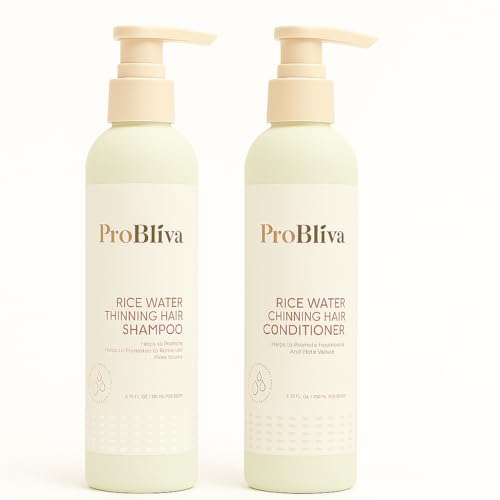 Reiswasser Haarwachstums-Shampoo und Conditioner-Set mit Biologie und Koffein gegen Haarausfall – Reiswasser Formel für Frauen und Männer (240 ml x 2)
