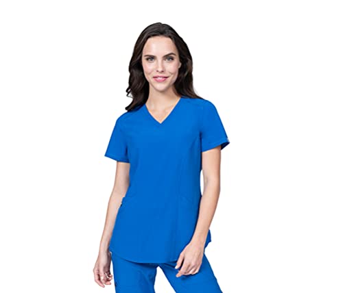 Image of Scrubs for Women Set V-Neck & Cargo Pant 8 Pocket 4-Way Stretch for Nurse Dentist Veterinarian Elements Select ES2966