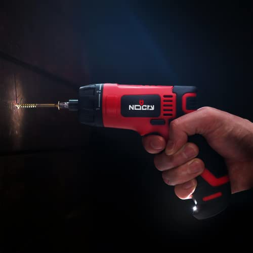 Nocry Commercial Grade Cordless Electric Screwdriver - Built-In Led Light And A 31 Screw Bits Set; 10 Nm Torque, Adjustable Power, Rechargeable Battery #TOP3