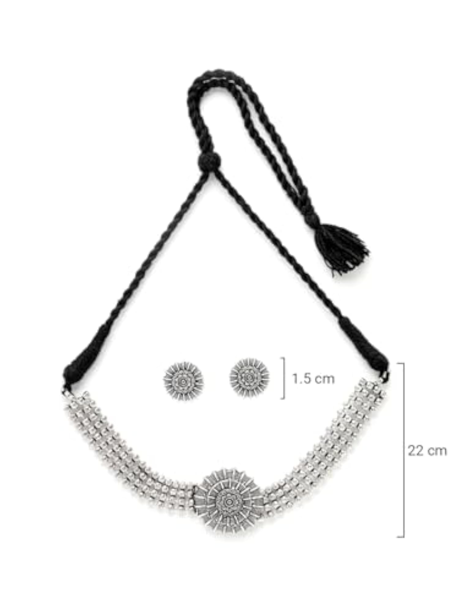 Choker Necklace Set With Studs Earring Jewellery Set