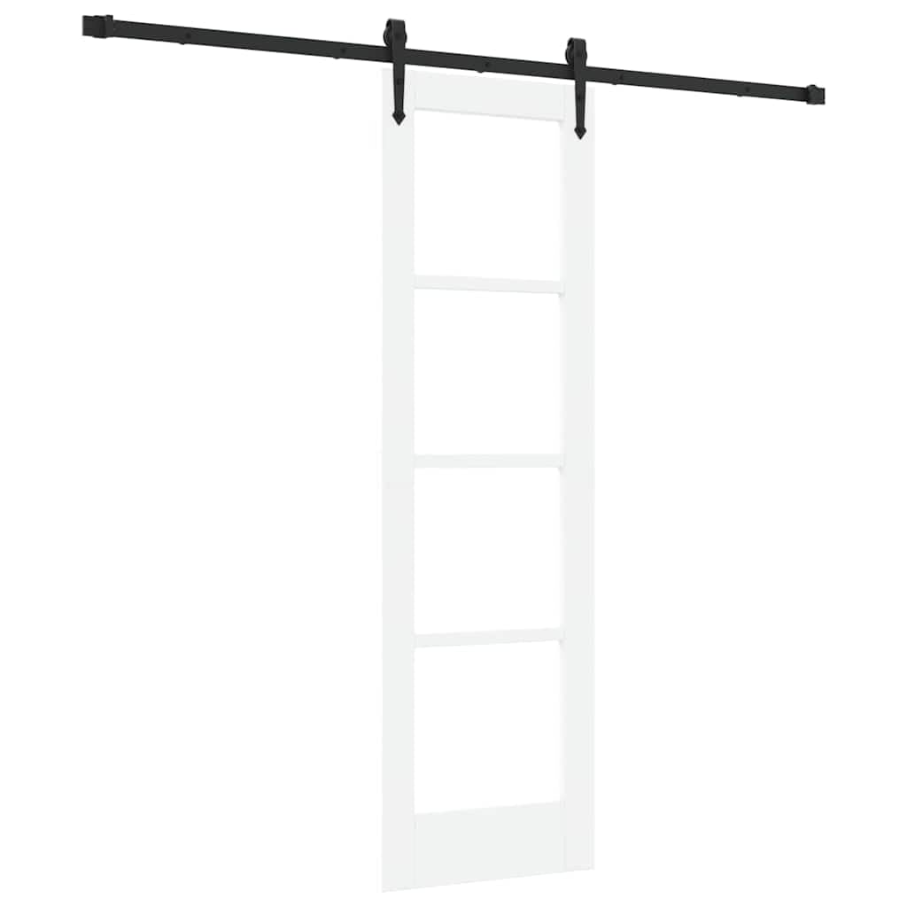 vidaXL Drzwi przesuwne ORKDAL 61 x 198,5 cm Biały | Smukły i praktyczny wygląd, Z wysokiej jakości drewna i metalu, Przesuwne elementy dają elastyczne ustawienie