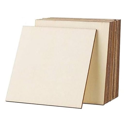 25 piezas Madera Contrachapada 10cm Rebanada de Madera Cuadrada Posavasos Madera 3mm Tableros Madera para Pirograbado, Dibujo, Corte por Laser, Modelado, Calado