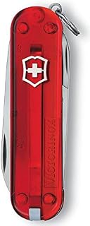 Victorinox Classic SD Swiss Army Pocket Knife, Small, Multi Tool, 7 Functions, Scissors, Nail File, Red